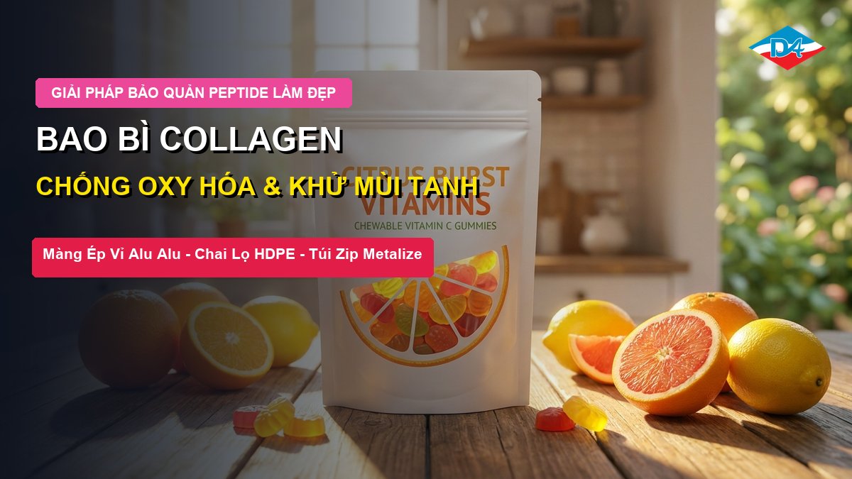 Bao bì collagen giải pháp chống oxy hóa và khử mùi tanh cho viên uống làm đẹp