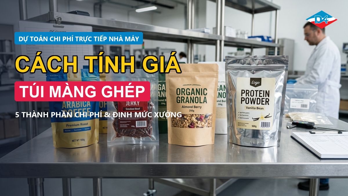 Cách tính giá túi màng ghép phức hợp chi tiết từ công thức dự toán chi phí nhà máy