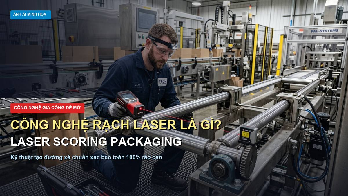 Công nghệ rạch laser bao bì là gì kỹ thuật tạo đường xé dễ mở chuẩn xác