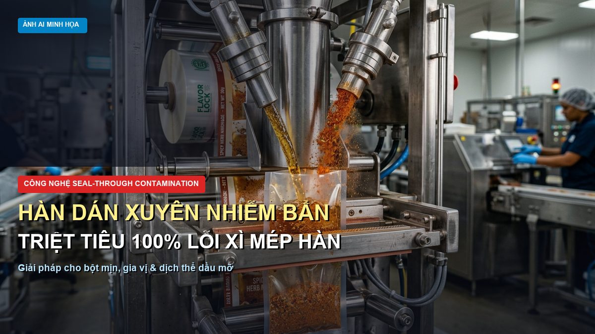 Hàn dán xuyên nhiễm bẩn bao bì giải pháp đóng gói an toàn cho bột mịn và dịch thể dầu mỡ