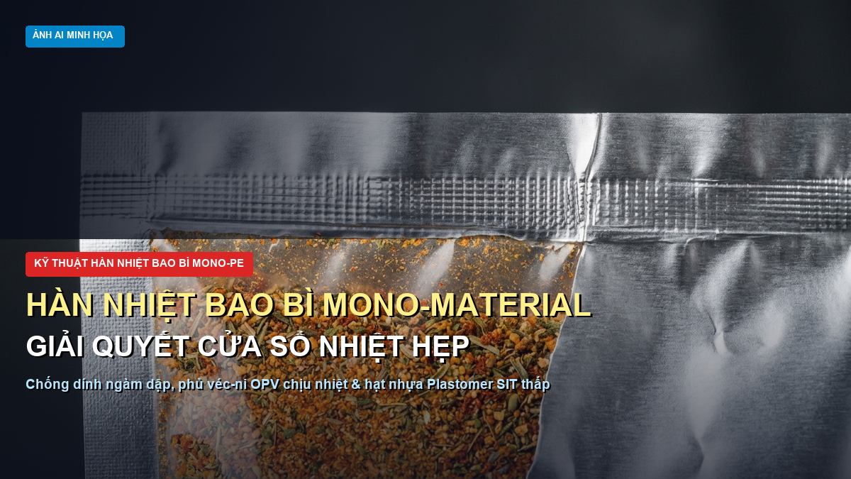 Hàn nhiệt bao bì Mono-material giải quyết cửa sổ nhiệt hẹp và chống dính ngàm dập