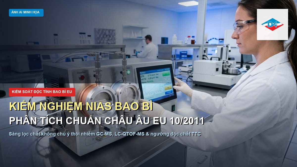 Kiểm nghiệm NIAS trong bao bì màng ghép phân tích chất không chủ ý thôi nhiễm theo chuẩn châu Âu