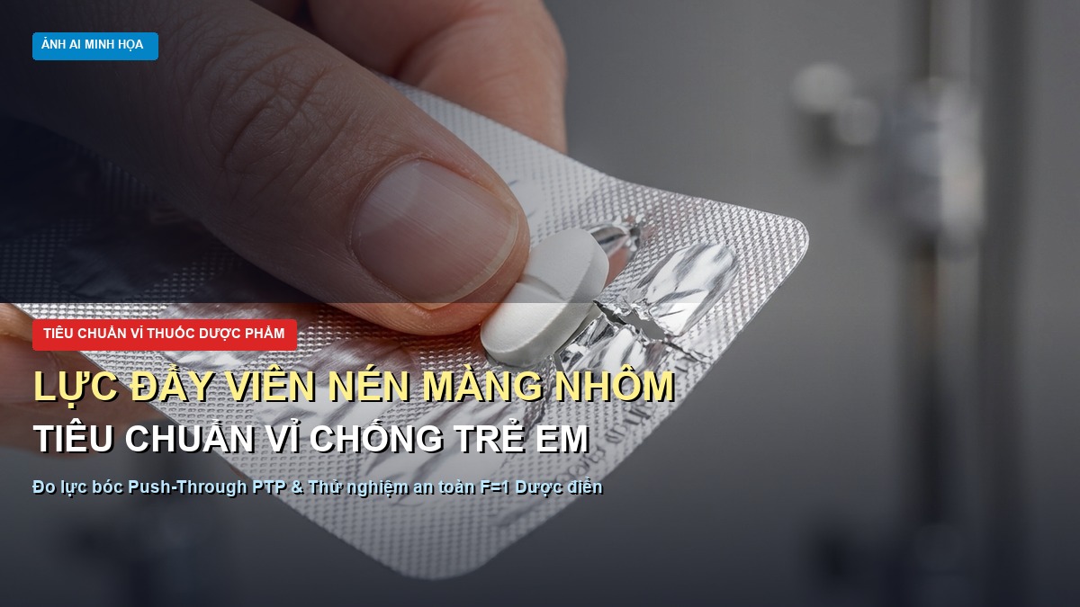Lực đẩy viên nén màng nhôm và tiêu chuẩn chống trẻ em trong bao bì vỉ dược phẩm