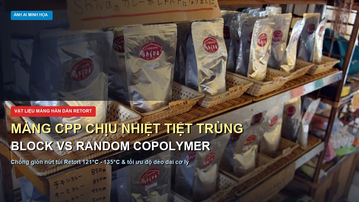 Màng CPP chịu nhiệt tiệt trùng phân biệt Block Copolymer và Random Copolymer cho túi Retort