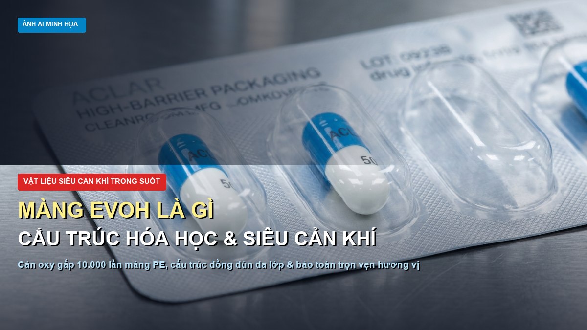 Màng EVOH là gì cấu trúc hóa học và đặc tính siêu cản khí trong bao bì mềm