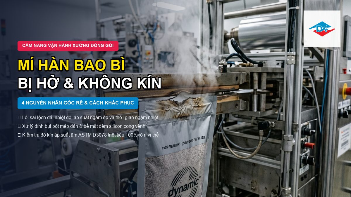 Mí hàn bao bì bị hở nguyên nhân và cách khắc phục triệt để trên máy đóng gói Đông Âu Packing