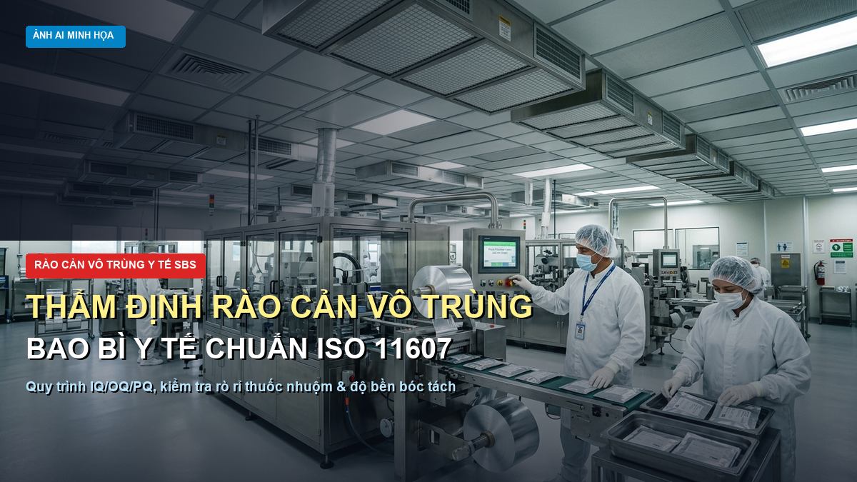 Thẩm định hệ thống rào cản vô trùng bao bì y tế theo tiêu chuẩn ISO 11607