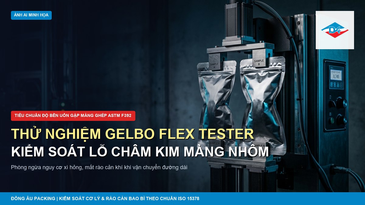 Thử nghiệm uốn gập Gelbo Flex màng bao bì kiểm soát lỗ châm kim ASTM F392 Đông Âu Packing