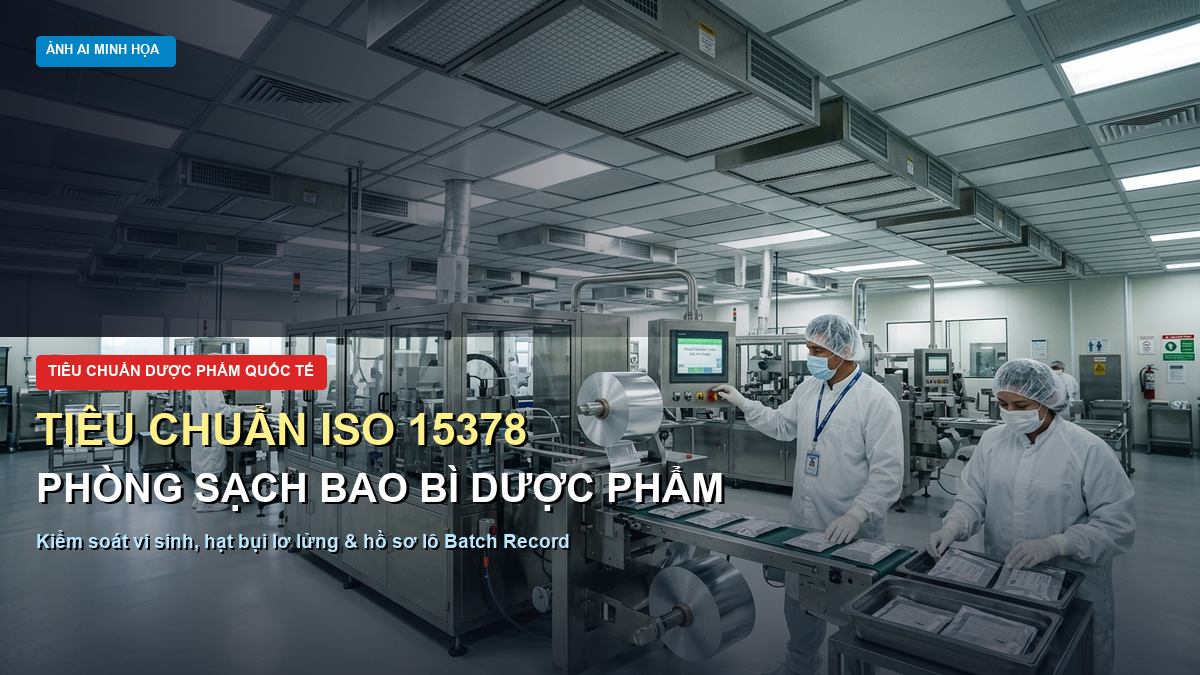 Tiêu chuẩn ISO 15378 trong phòng sạch sản xuất bao bì sơ cấp dược phẩm kiểm soát vi sinh và bụi