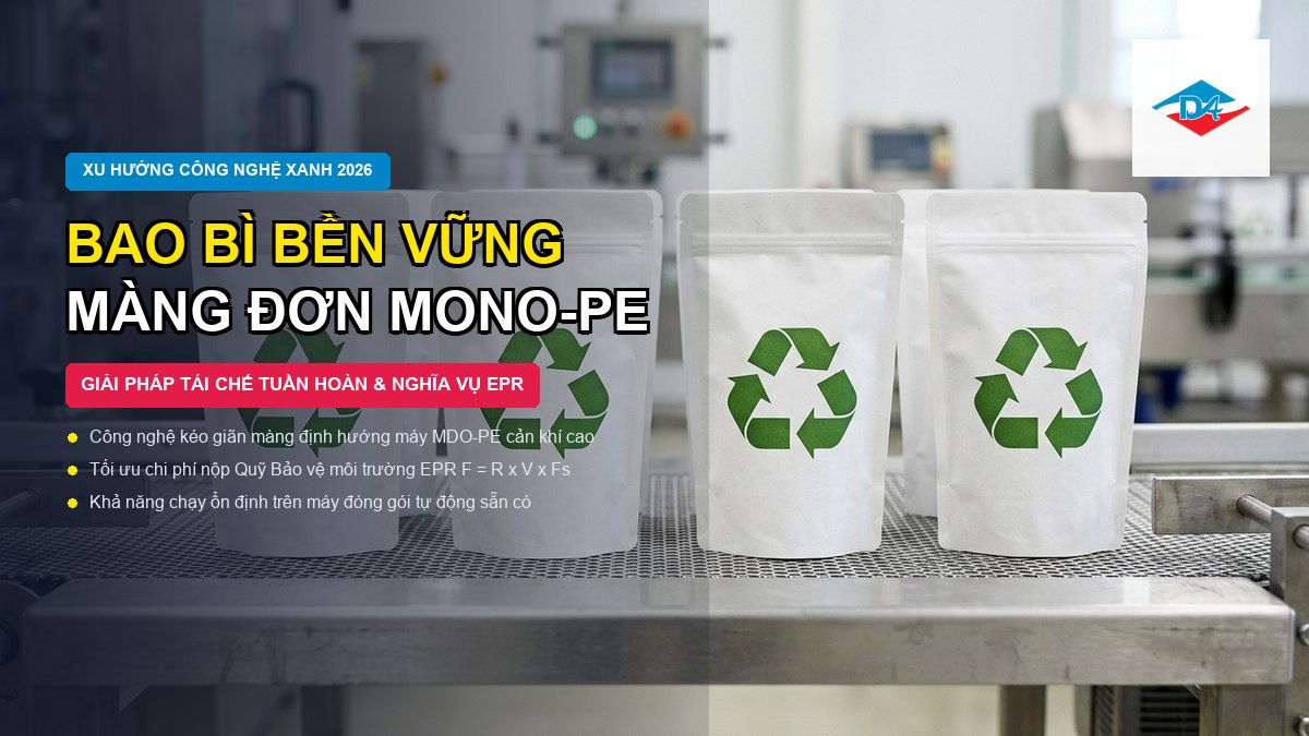 Xu hướng bao bì bền vững 2026 giải pháp màng đơn Mono-PE và nghĩa vụ EPR Đông Âu Packing