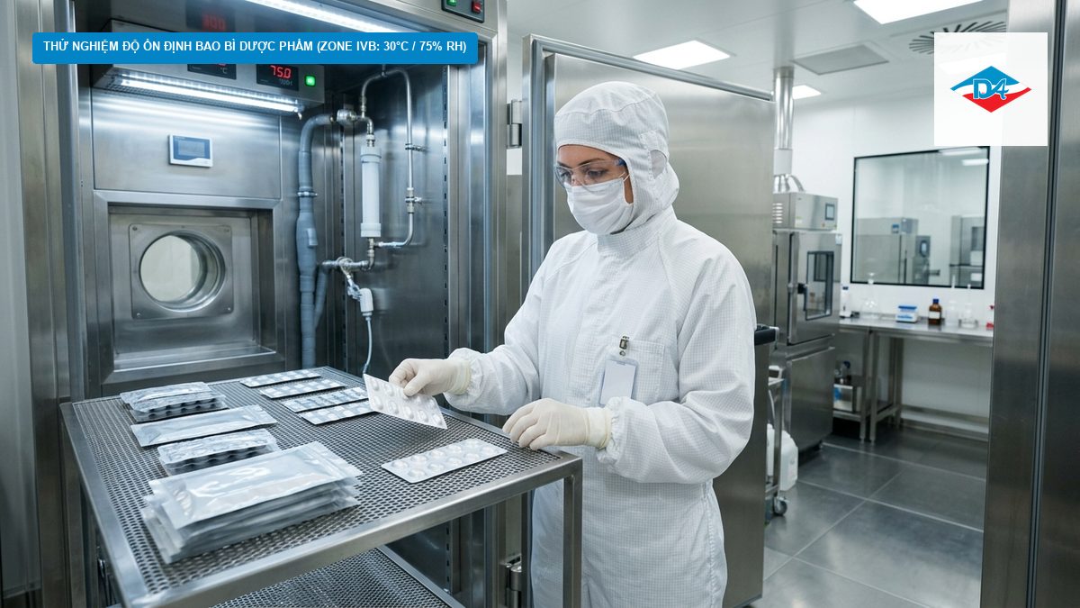 Kiểm nghiệm độ ổn định bao bì dược phẩm sơ cấp trong tủ vi khí hậu Vùng IVB 30 độ C 75 phần trăm RH theo ACTD