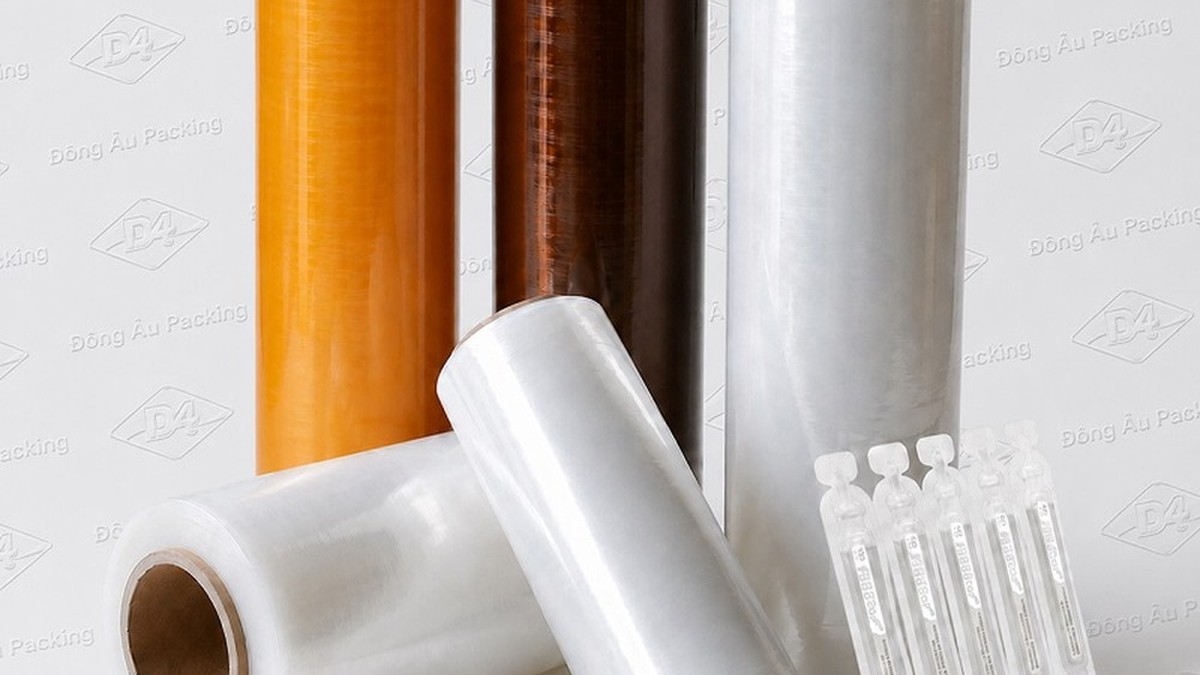 Cuộn màng nhựa định hình PVC PE và PVC PVDC PE màu hổ phách và trong suốt tại nhà máy Đông Âu Packing