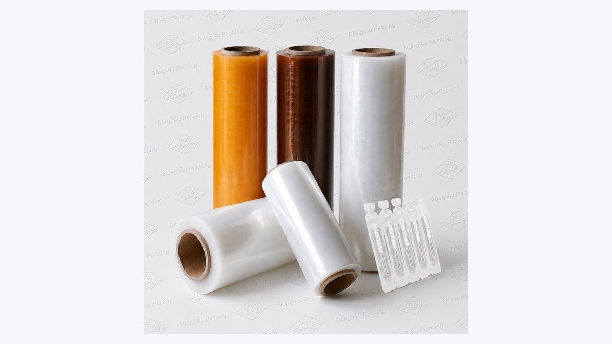Các cuộn màng PVC PE định hình ống bẻ siro thuốc lỏng Đông Âu Packing