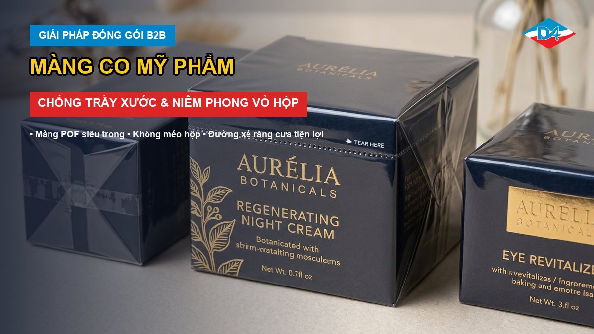 Màng co bọc hộp mỹ phẩm chống trầy xước niêm phong sang trọng