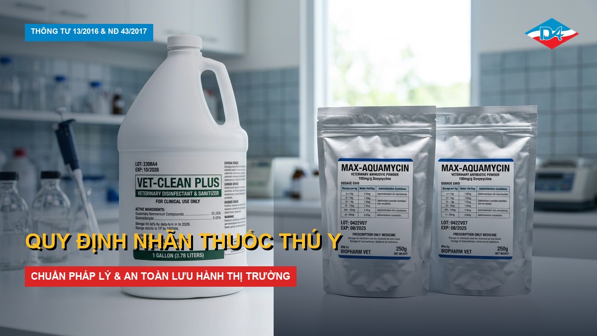 quy định nhãn thuốc thú y chuẩn pháp lý lưu hành