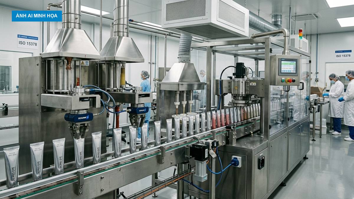 Dây chuyền chiết tuýp nhôm nhuộm tóc