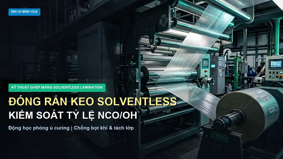 Đóng rắn keo ghép không dung môi kiểm soát tỷ lệ NCO OH và động học khô màng chống tách lớp Đông Âu Packing