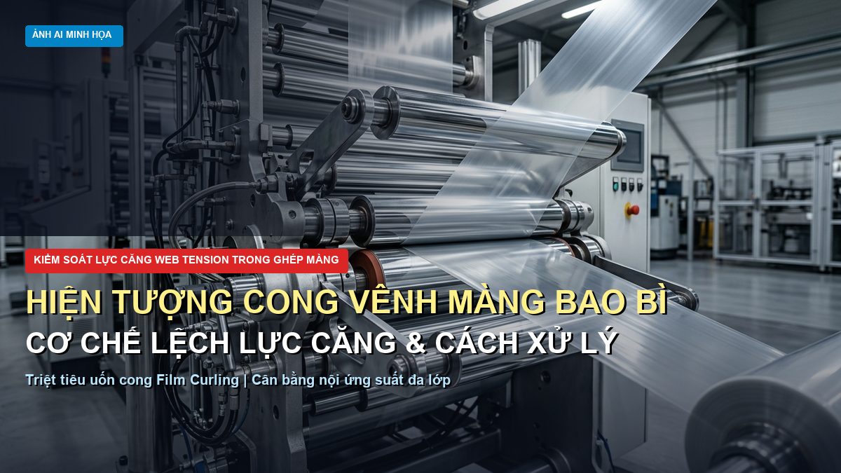 Hiện tượng cong vênh màng bao bì cơ chế lệch lực căng web tension và giải pháp triệt tiêu Đông Âu Packing