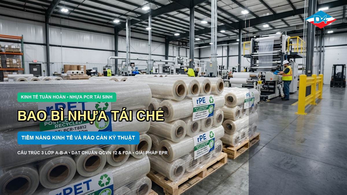 Bao bì nhựa tái chế trong sản xuất màng mềm màng ghép và ứng dụng hạt nhựa PCR