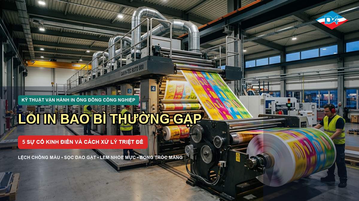 Lỗi in bao bì thường gặp trên máy in ống đồng công nghiệp và giải pháp khắc phục phế phẩm