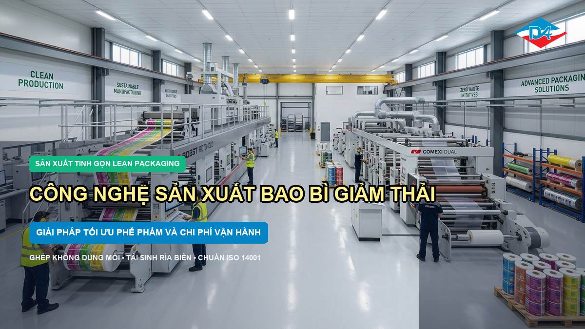 Công nghệ sản xuất bao bì giảm thải tối ưu phế phẩm màng cuộn và năng lượng