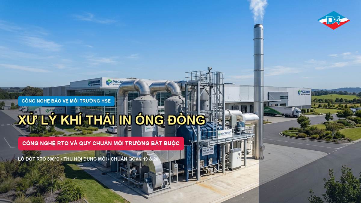 Xử lý khí thải in ống đồng lò đốt nhiệt tái sinh RTO và thu hồi dung môi VOCs