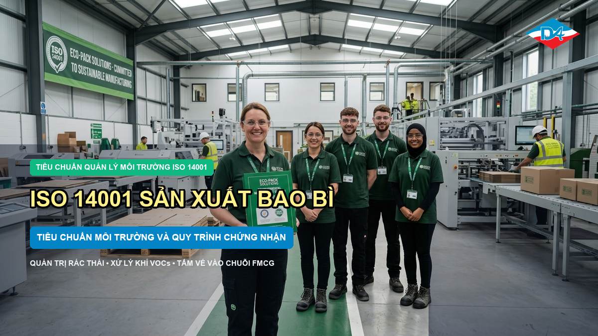 Tiêu chuẩn ISO 14001 sản xuất bao bì quy trình quản trị môi trường và giảm phát thải