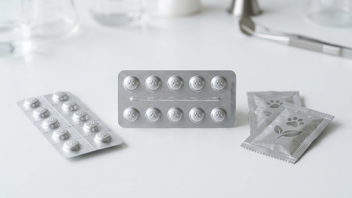 vỉ bấm alu alu thuốc tẩy giun thực tế